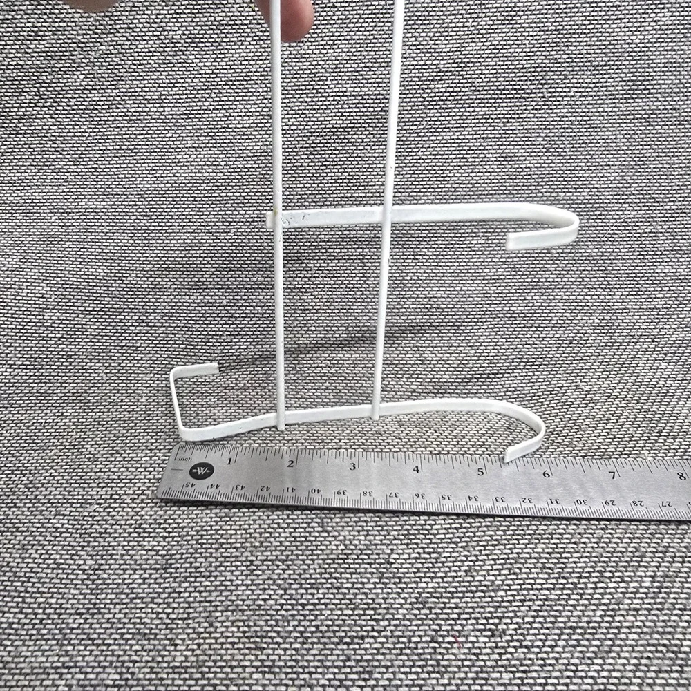 Unbranded Over Door Hook Rack Organizer 18in White Excellent 6 Hooks Metal